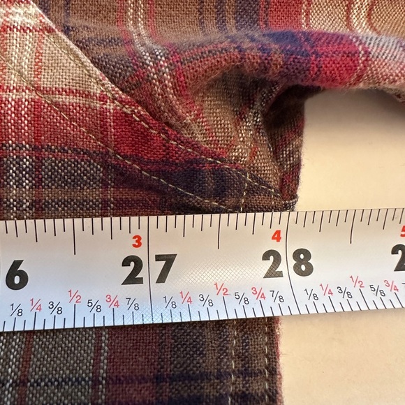 Eddie Bauer Men’s 2XL Brown Red Plaid Long Sleeve Button Down Outdoor Classic - Picture 8 of 8